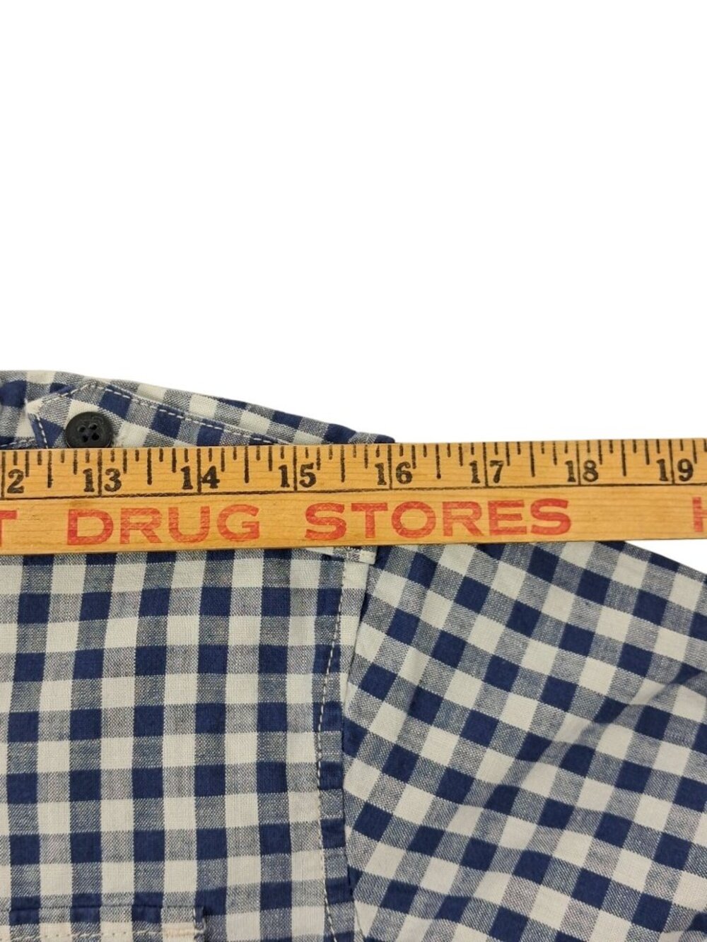 NWT Lands End Blue & White Chambray Check Long Sleeve Button Shirt Boys Size M - Picture 5 of 13